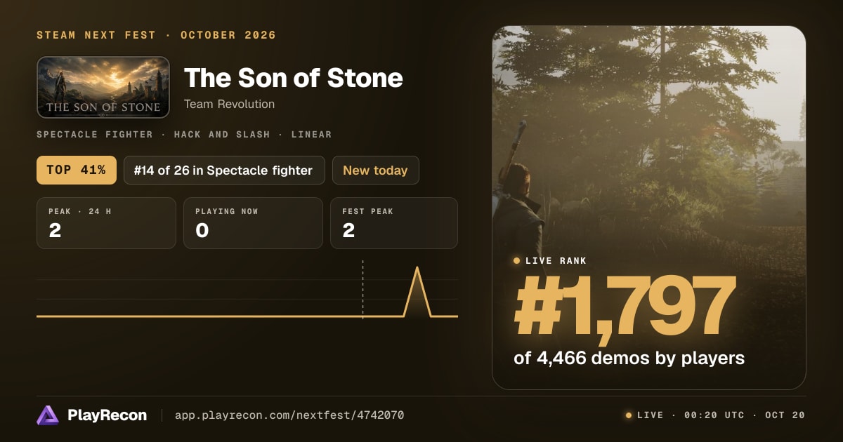 The Son of Stone in Steam Next Fest