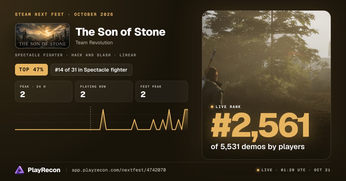 The Son of Stone im Steam Next Fest