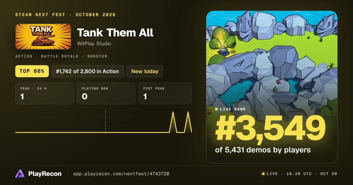 Tank Them All in Steam Next Fest