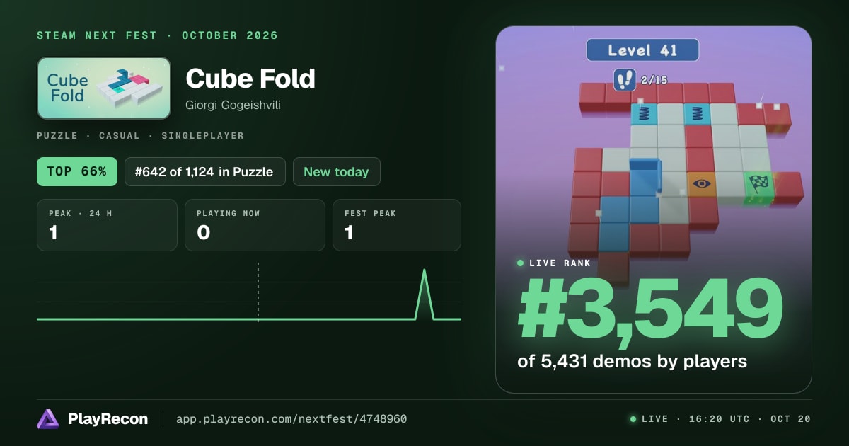 Cube Fold in Steam Next Fest