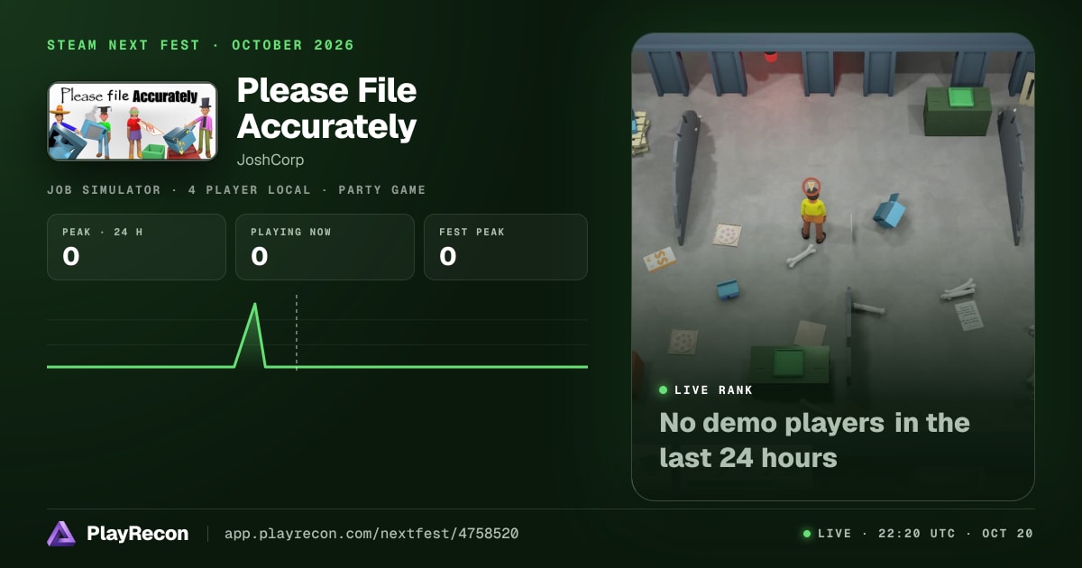 Please File Accurately на Steam Next Fest