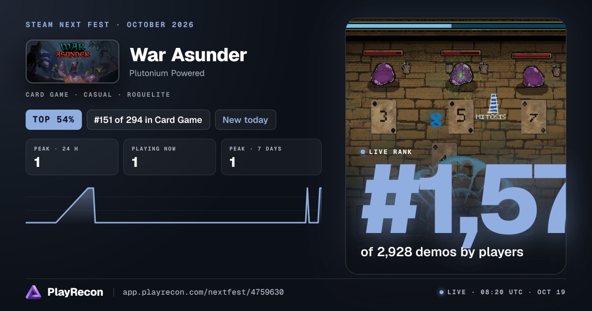 War Asunder im Steam Next Fest