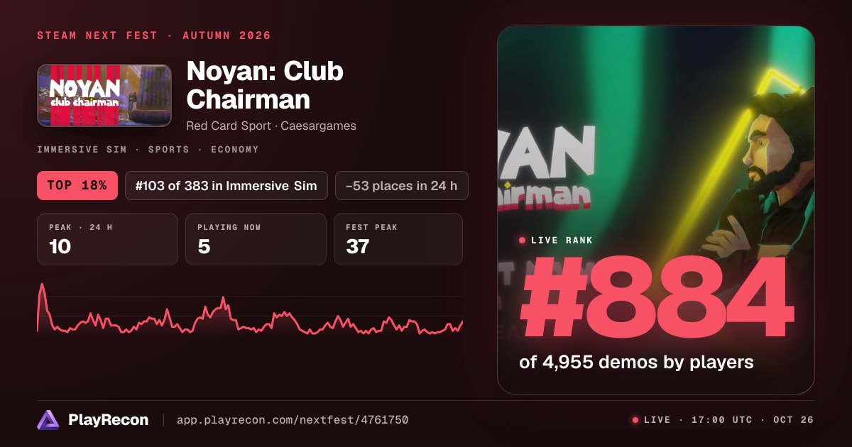 Noyan: Club Chairman in Steam Next Fest