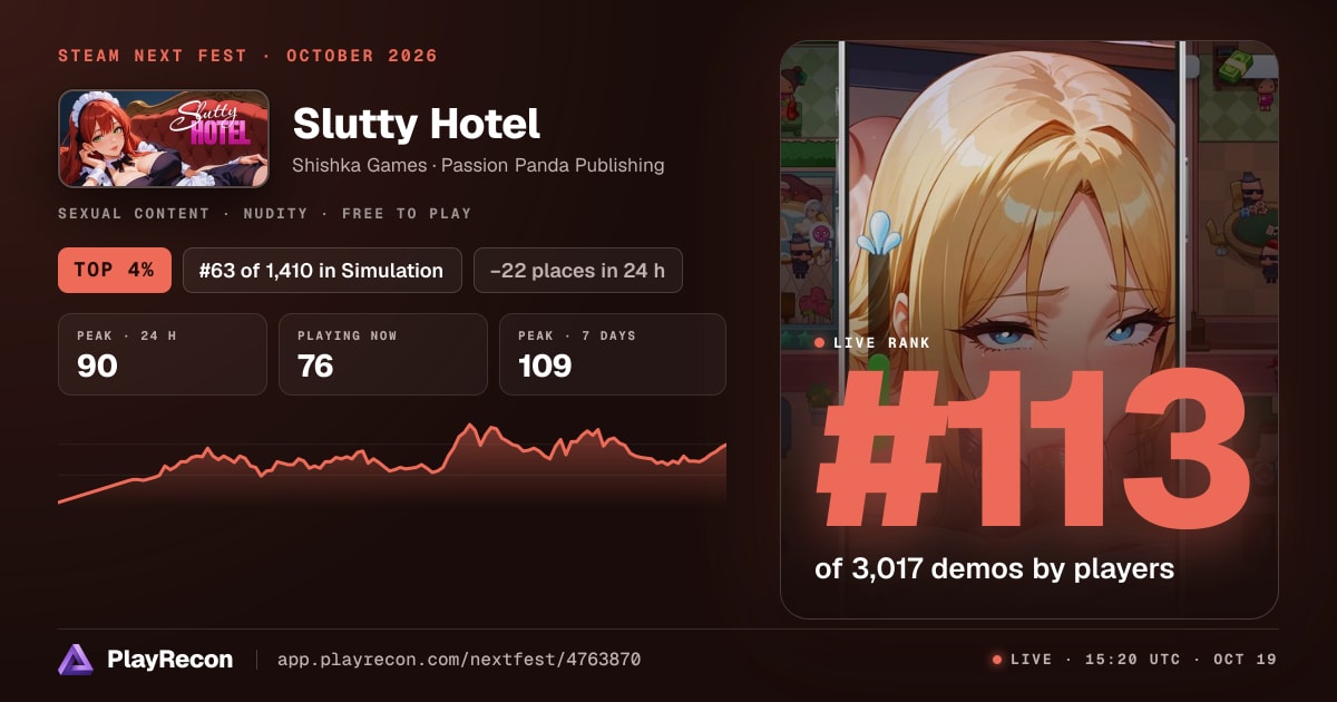 Slutty Hotel im Steam Next Fest