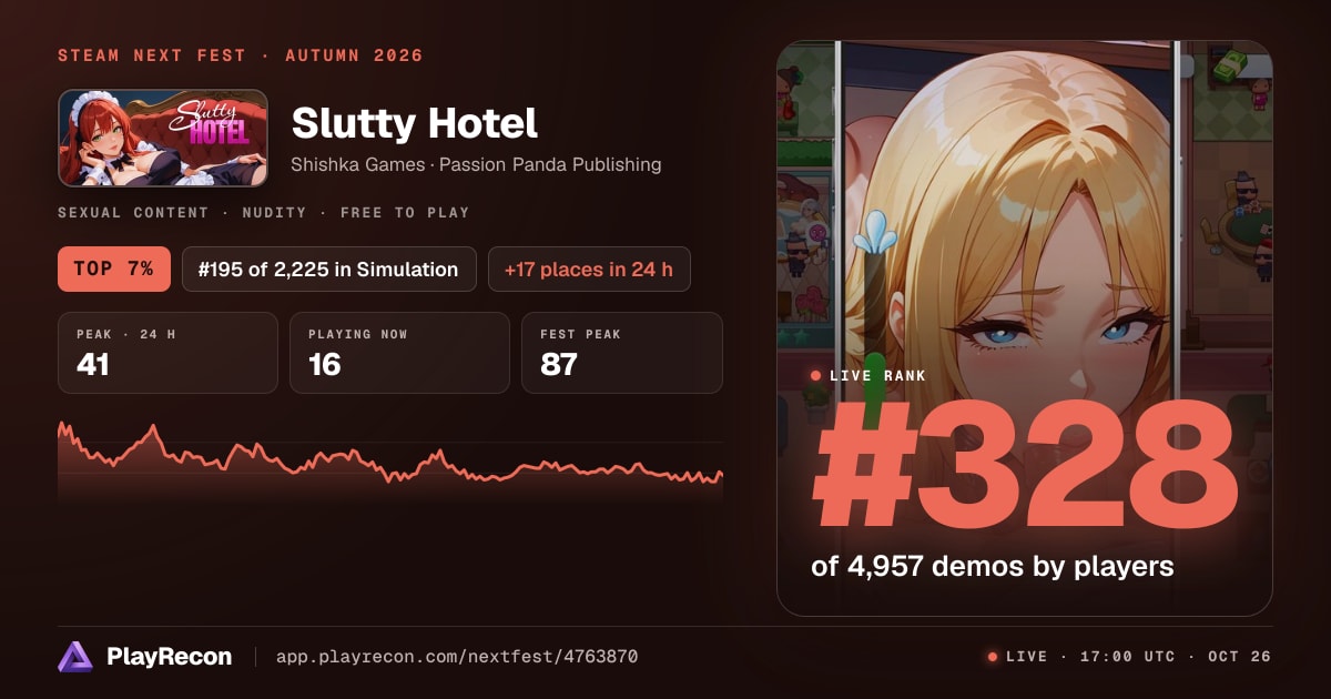 Slutty Hotel in Steam Next Fest