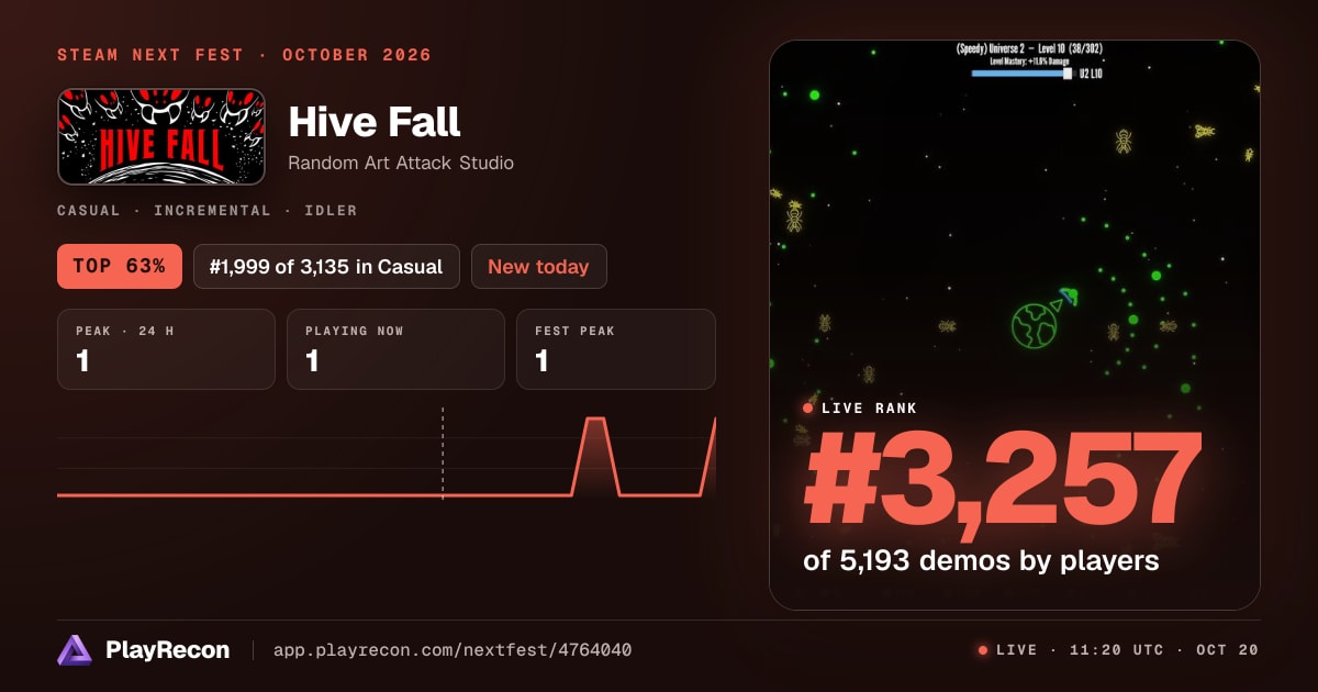 Hive Fall in Steam Next Fest