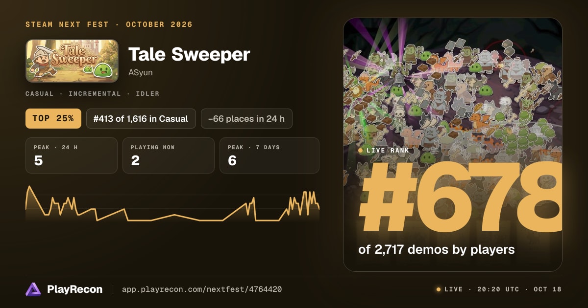 Tale Sweeper in Steam Next Fest