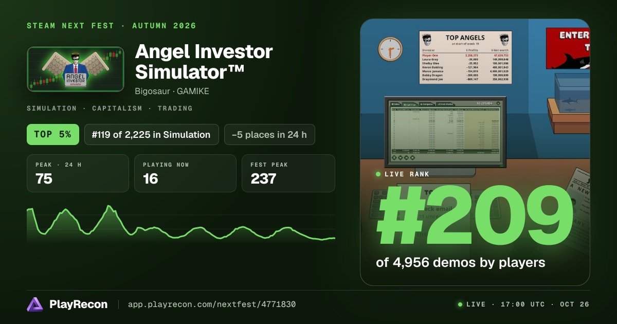 Angel Investor Simulator™ allo Steam Next Fest