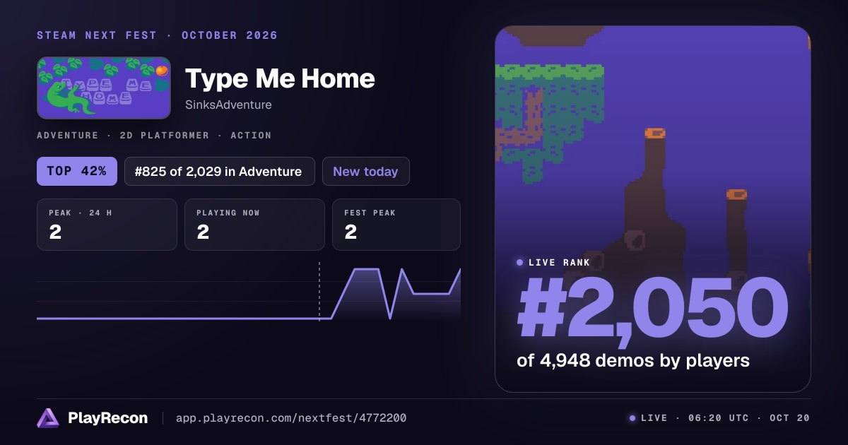 Type Me Home im Steam Next Fest
