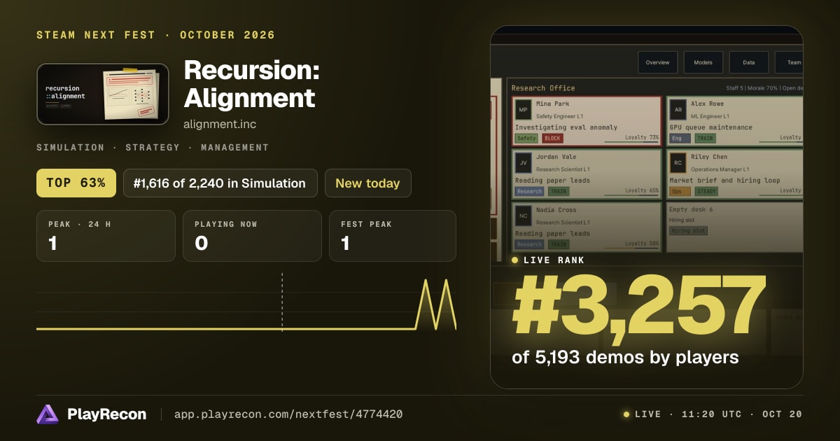 Recursion: Alignment en el Steam Next Fest