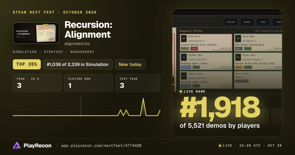 Recursion: Alignment im Steam Next Fest
