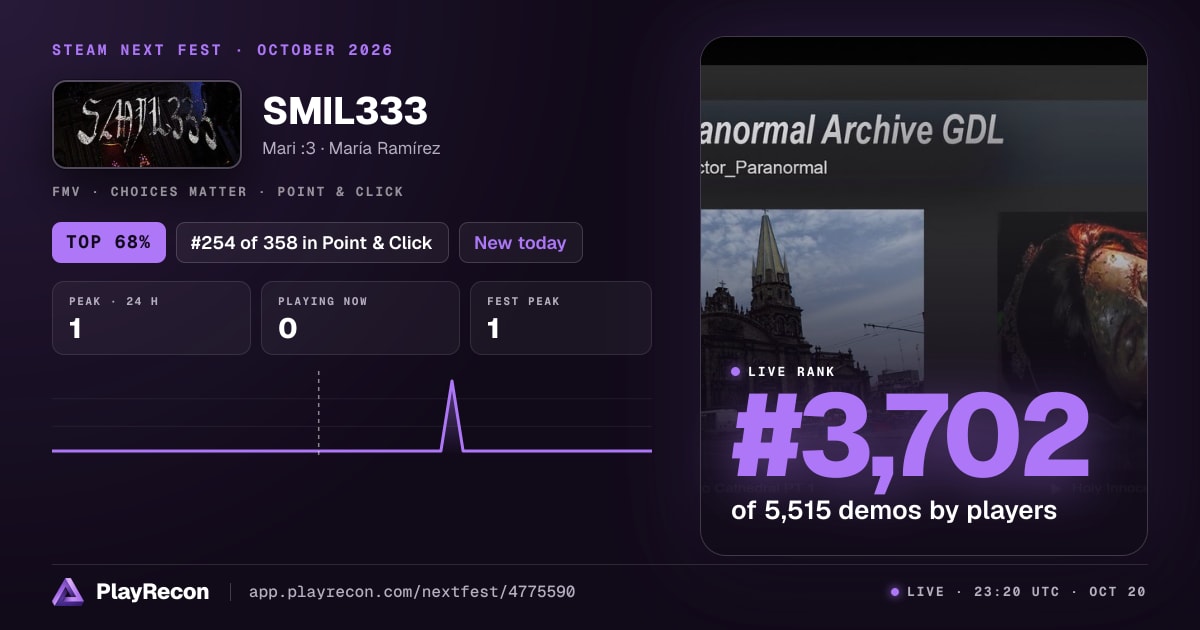 SMIL333 au Steam Next Fest