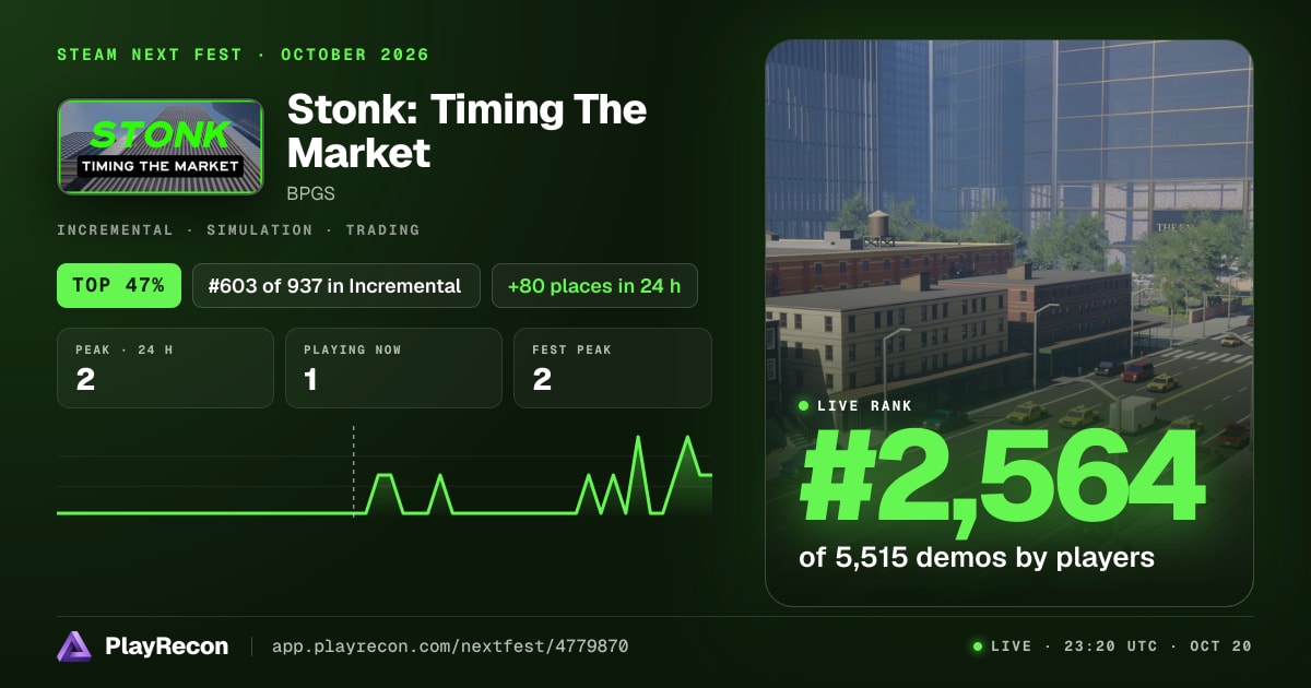 Stonk: Timing The Market im Steam Next Fest