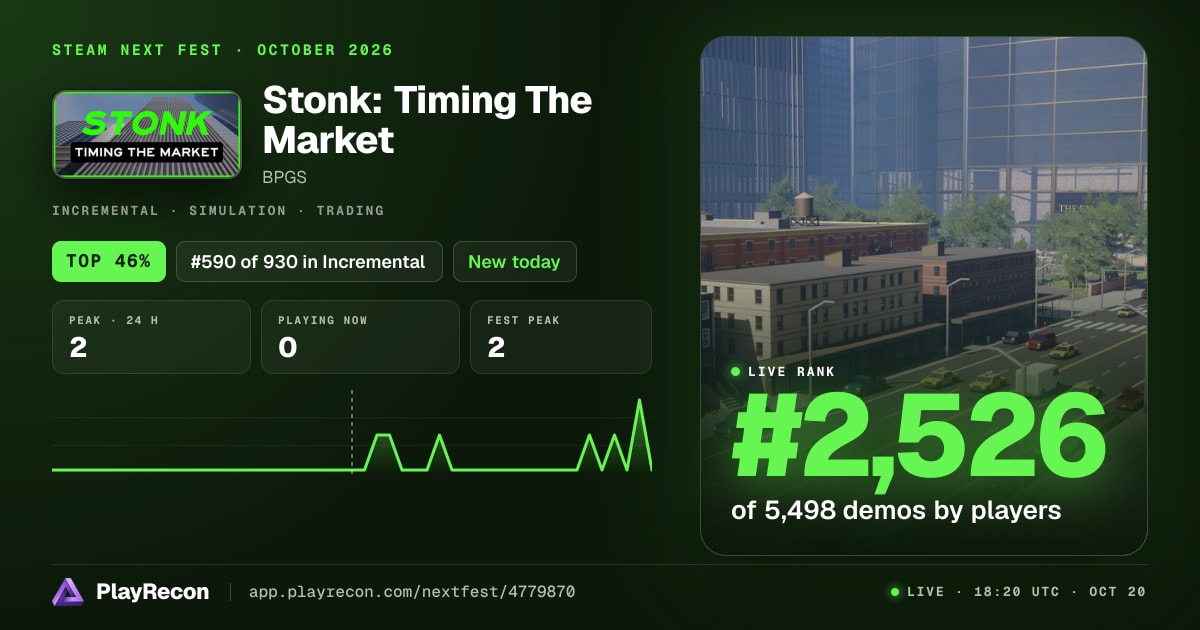 Stonk: Timing The Market im Steam Next Fest