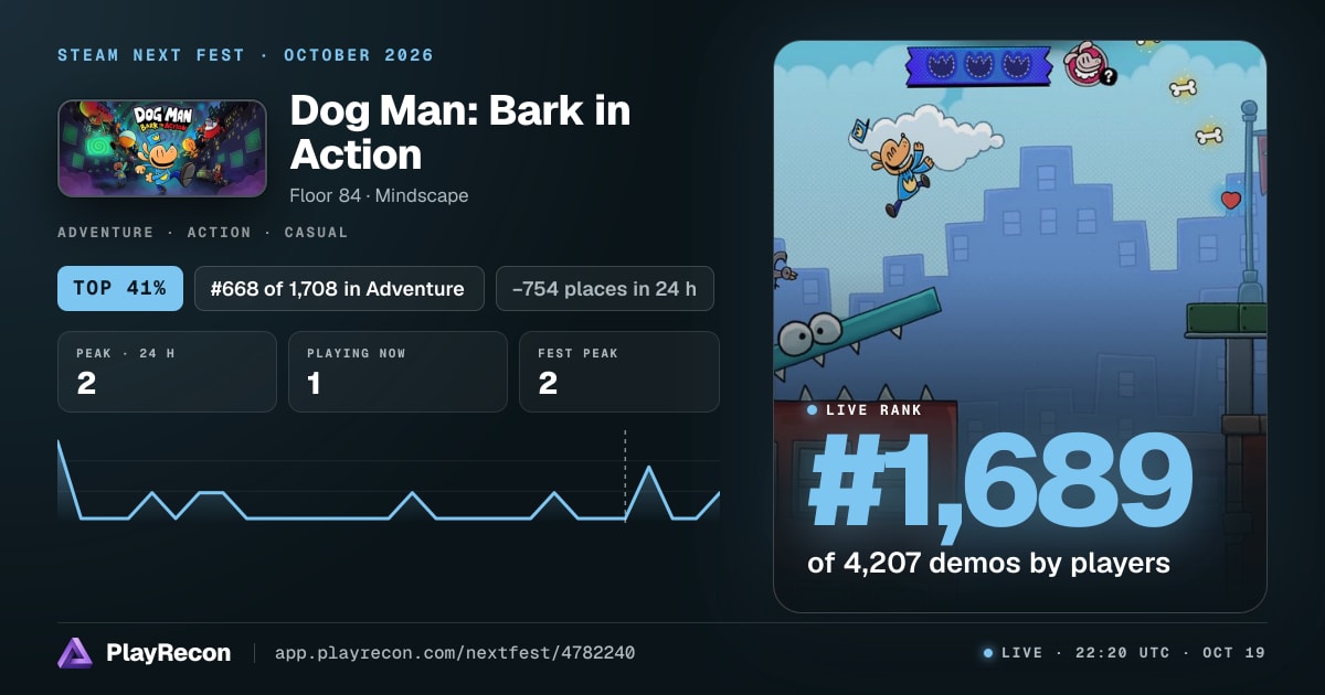 Dog Man: Bark in Action in Steam Next Fest