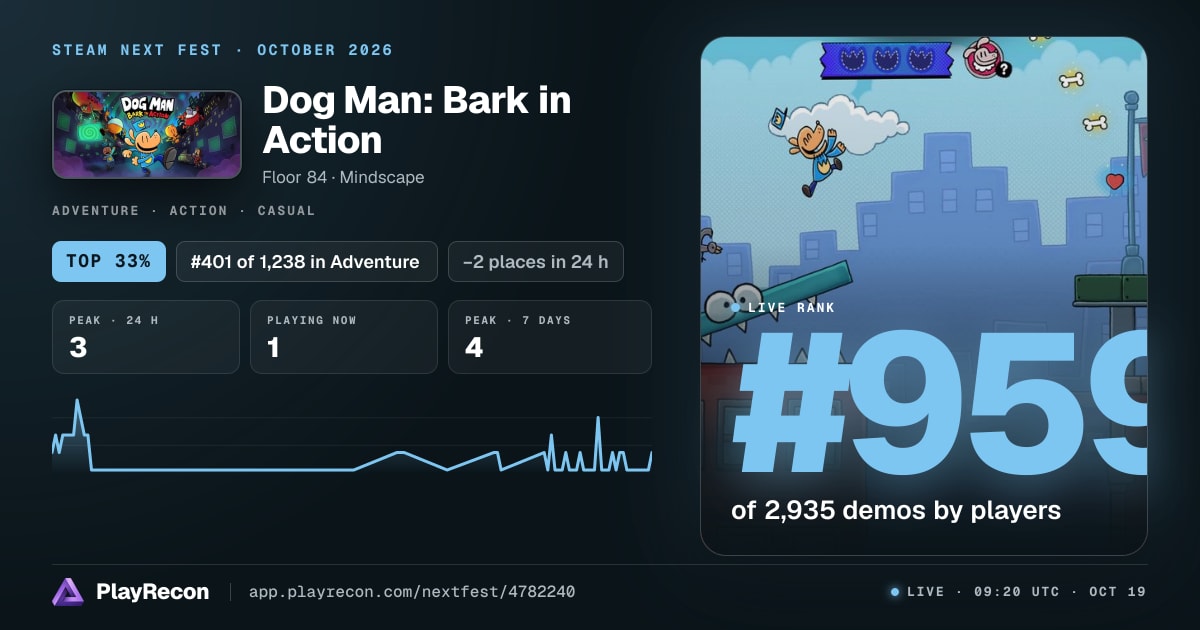 Dog Man: Bark in Action au Steam Next Fest
