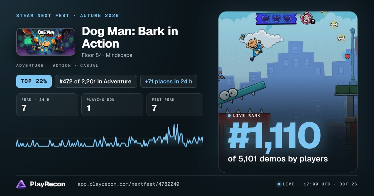 Dog Man: Bark in Action in Steam Next Fest