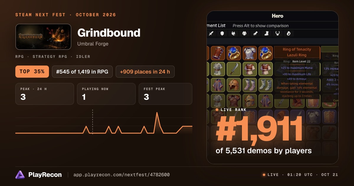Grindbound in Steam Next Fest