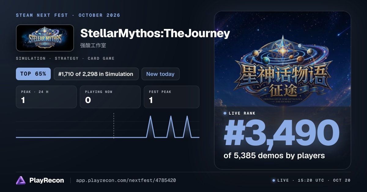 StellarMythos:TheJourney allo Steam Next Fest