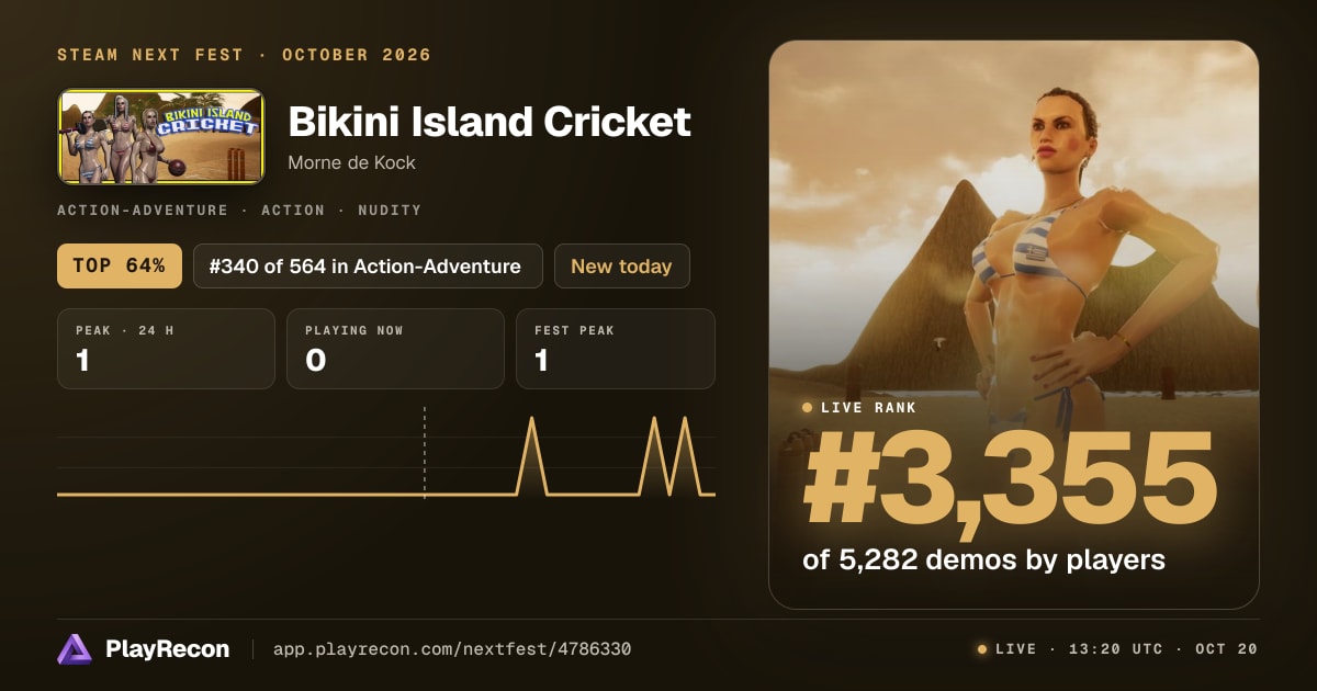 Bikini Island Cricket en el Steam Next Fest