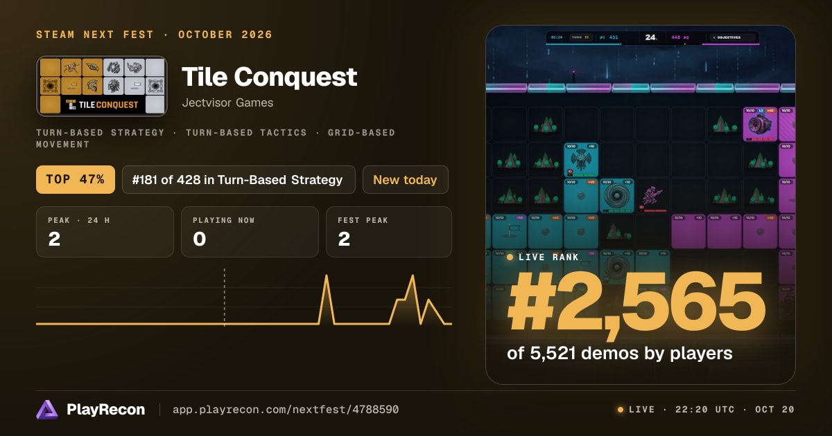Tile Conquest en el Steam Next Fest