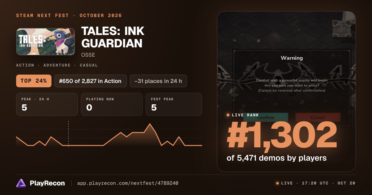 TALES: INK GUARDIAN allo Steam Next Fest