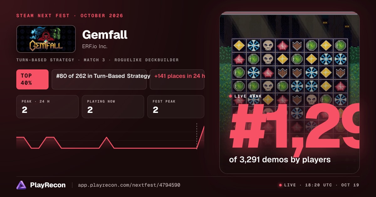 Gemfall на Steam Next Fest