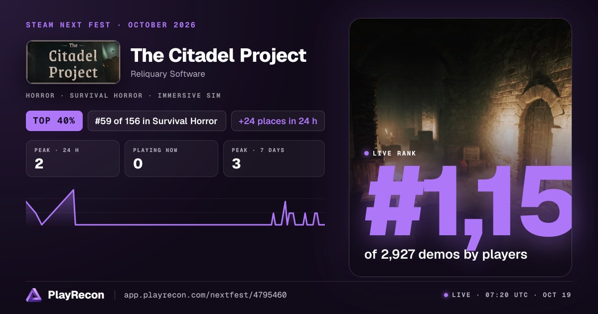The Citadel Project in Steam Next Fest