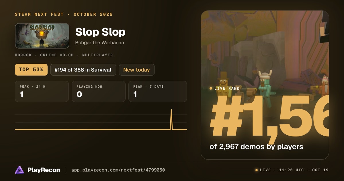 Slop Slop in Steam Next Fest