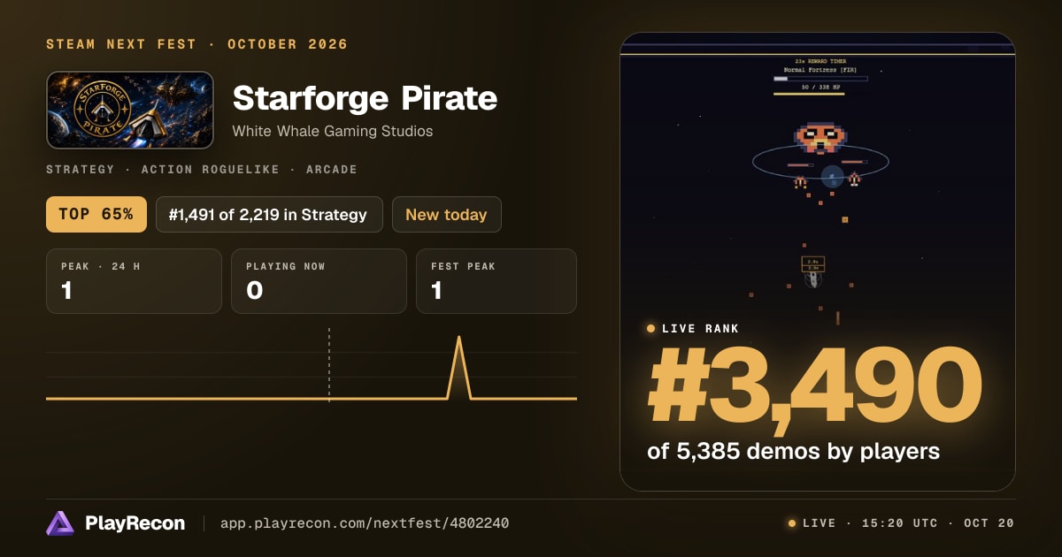 Starforge Pirate en el Steam Next Fest