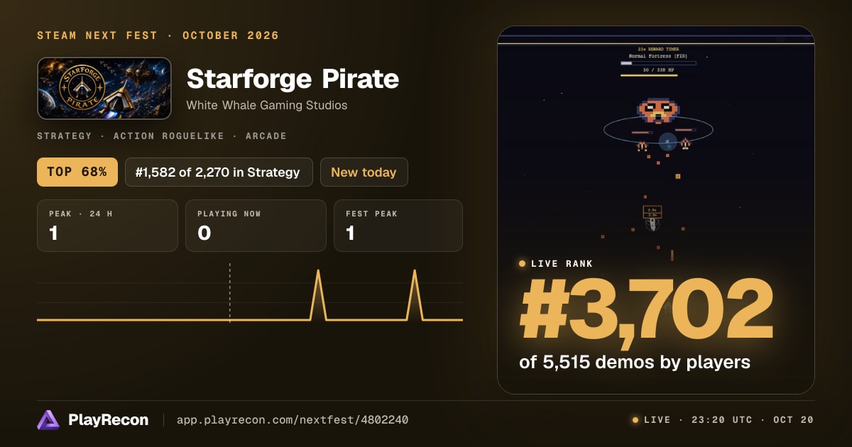 Starforge Pirate im Steam Next Fest