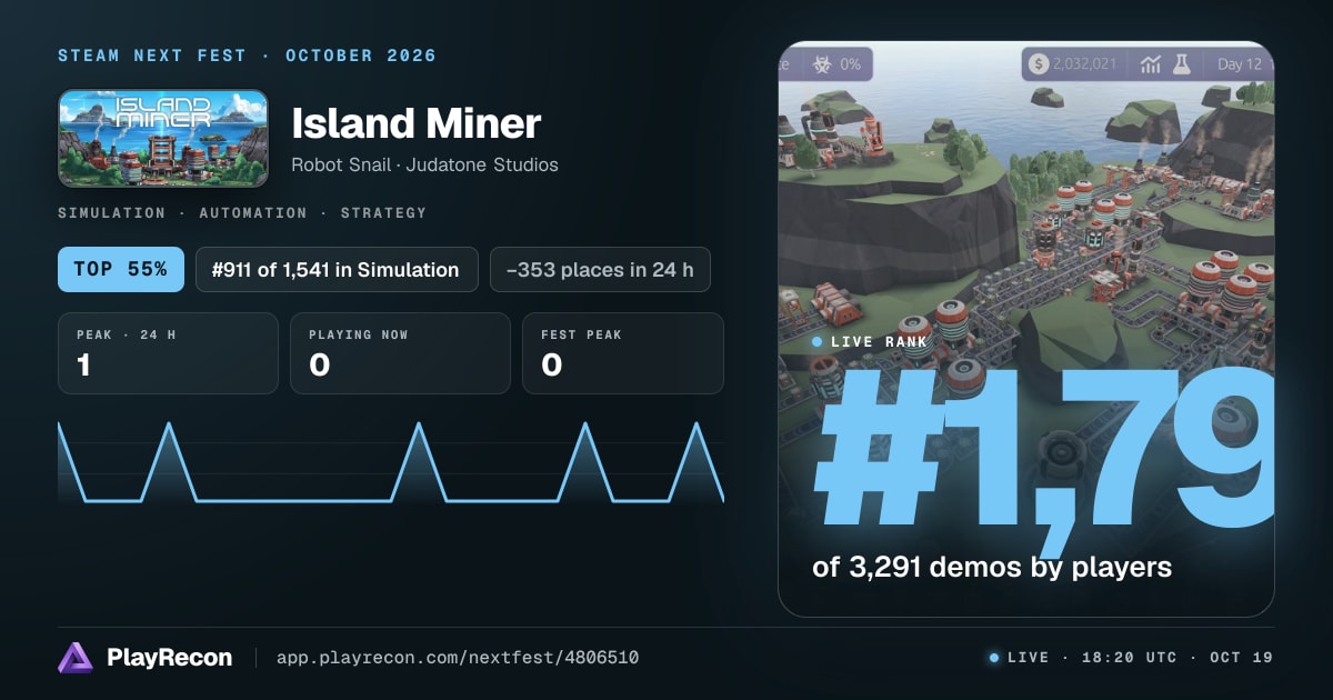 Island Miner in Steam Next Fest