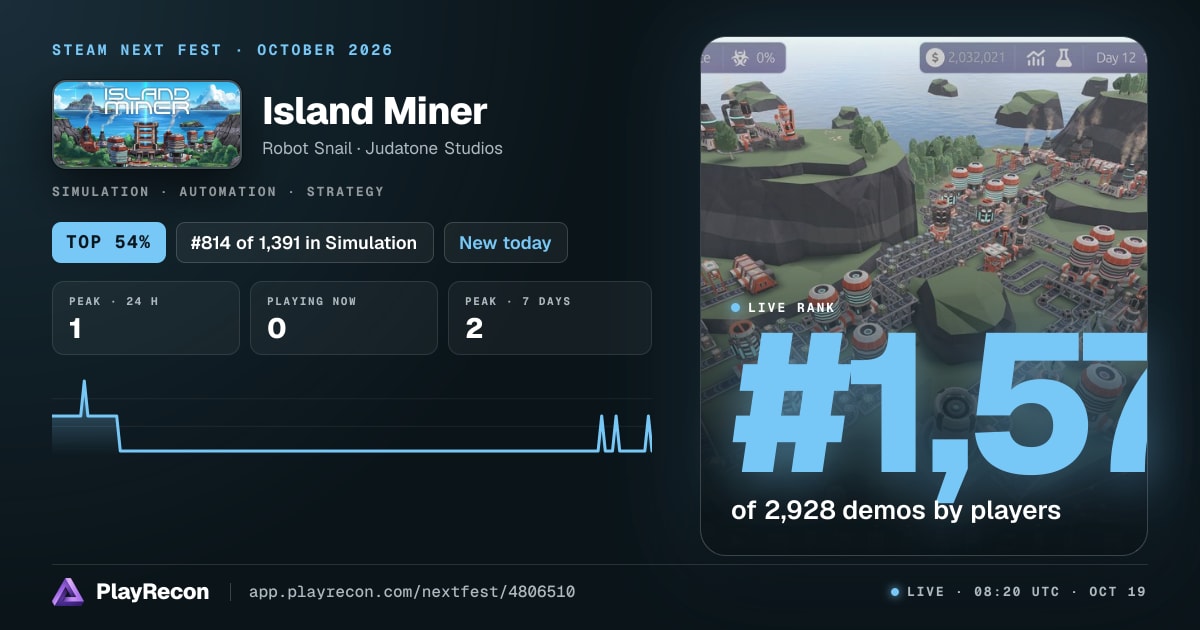 Island Miner au Steam Next Fest