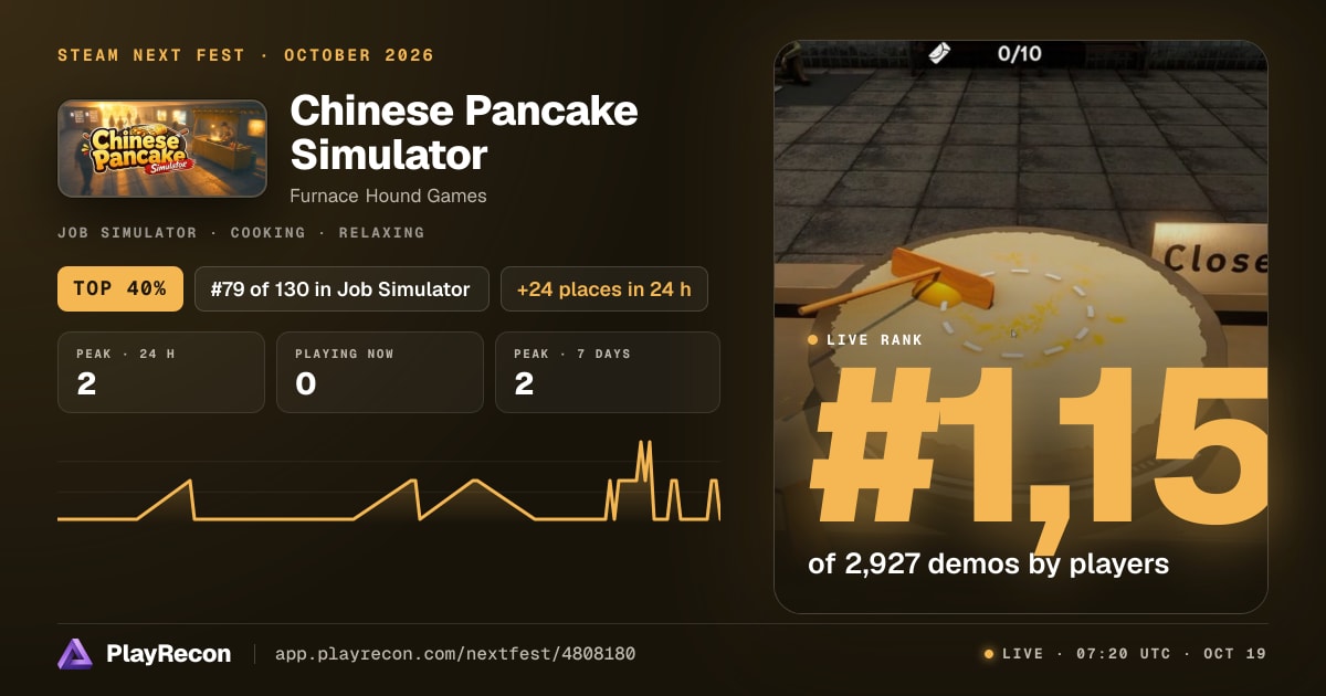 Chinese Pancake Simulator allo Steam Next Fest