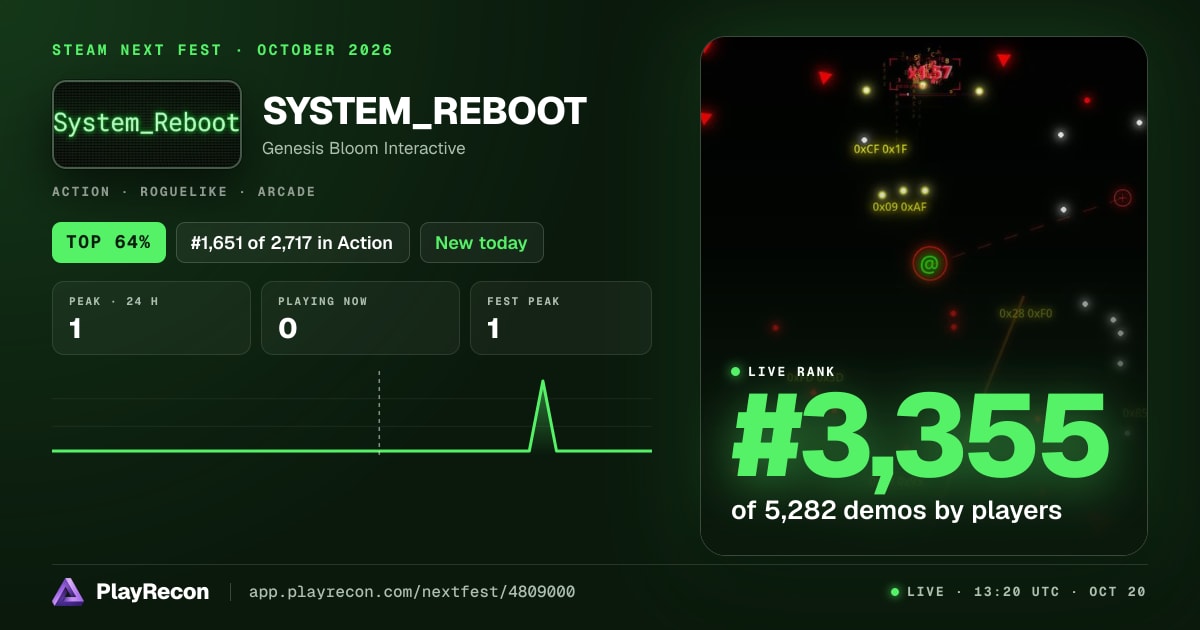 SYSTEM_REBOOT in Steam Next Fest