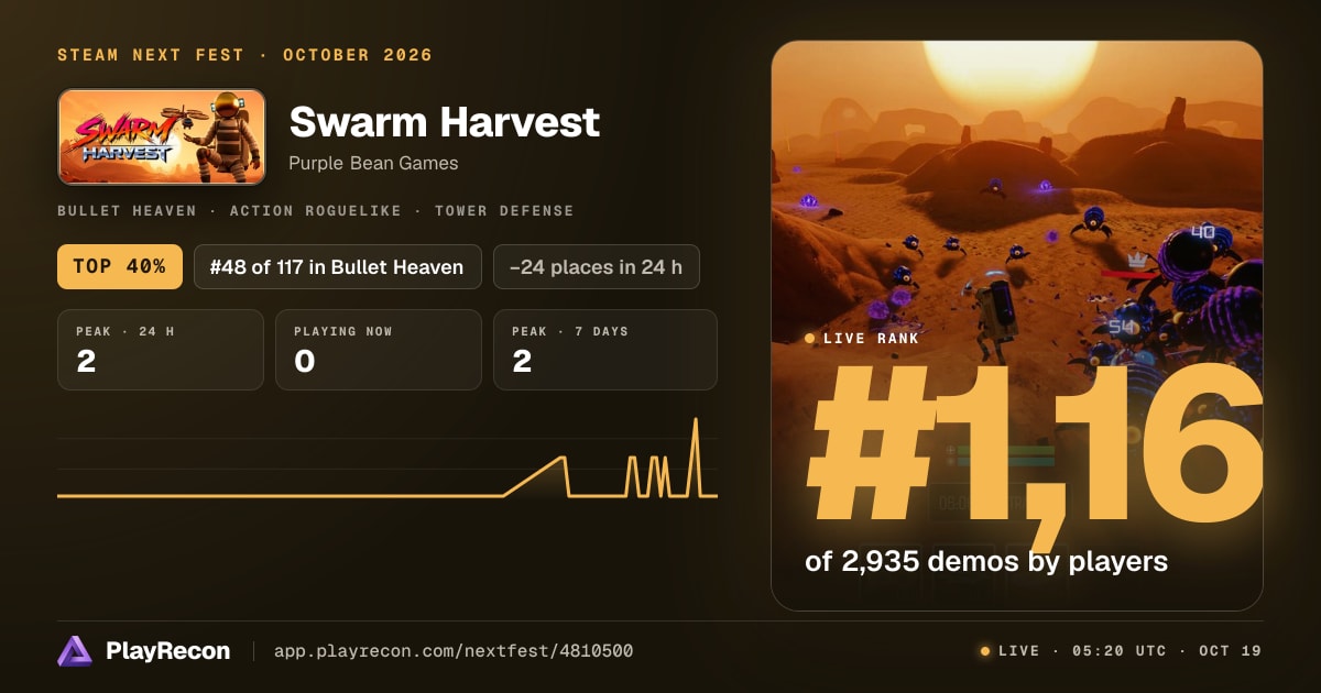 Swarm Harvest in Steam Next Fest
