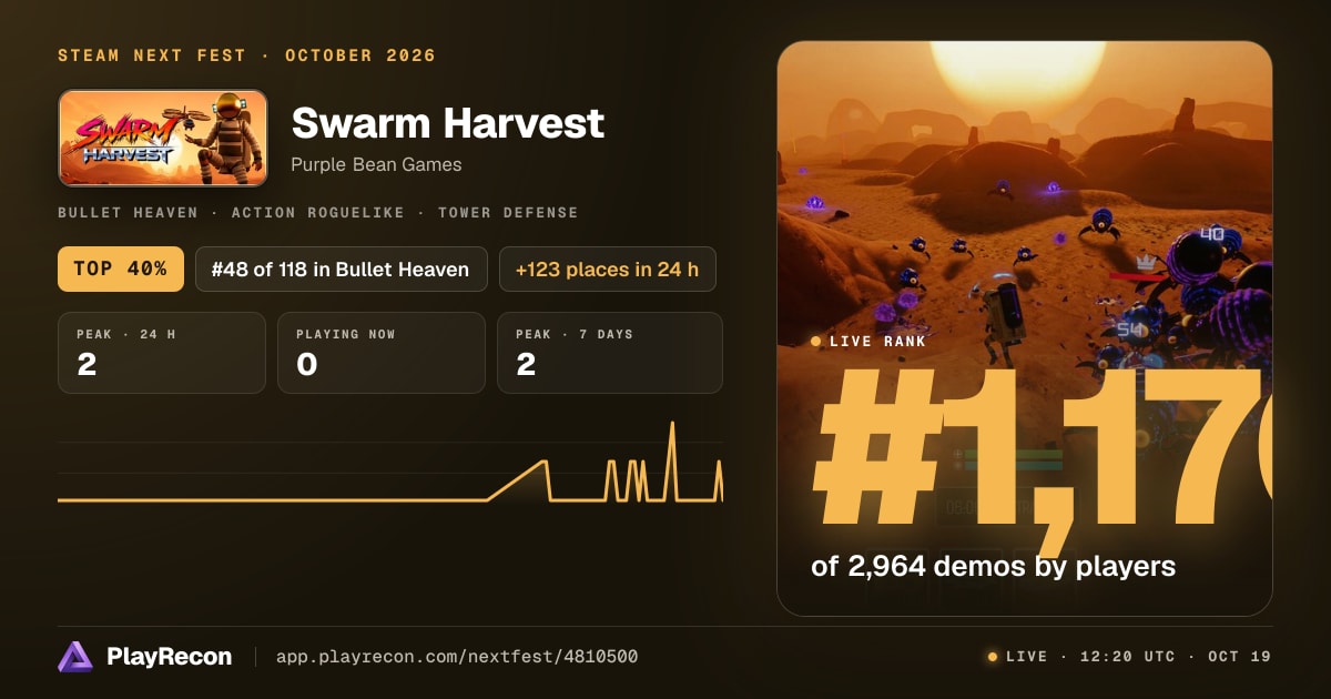 Swarm Harvest en el Steam Next Fest