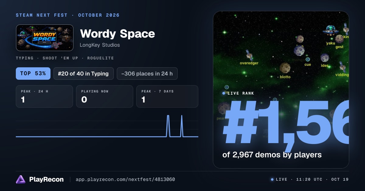 Wordy Space allo Steam Next Fest