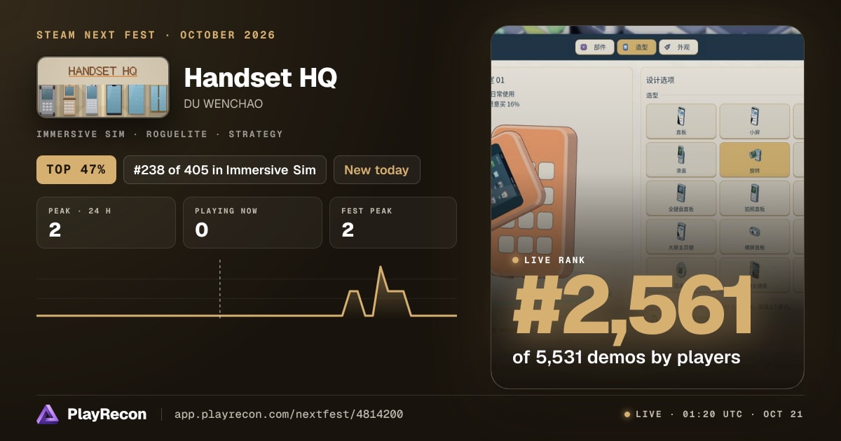 Handset HQ en el Steam Next Fest