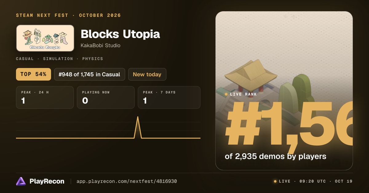 Blocks Utopia in Steam Next Fest