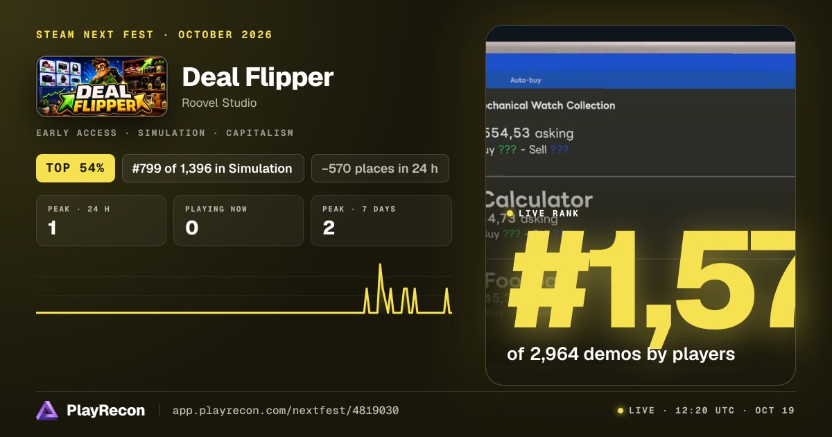 Deal Flipper allo Steam Next Fest