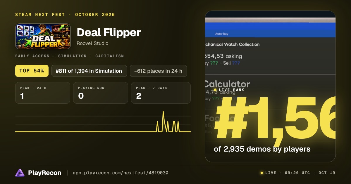 Deal Flipper in Steam Next Fest