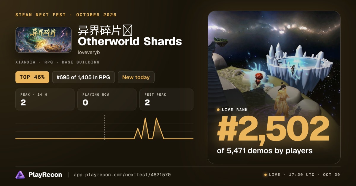 异界碎片｜Otherworld Shards in Steam Next Fest
