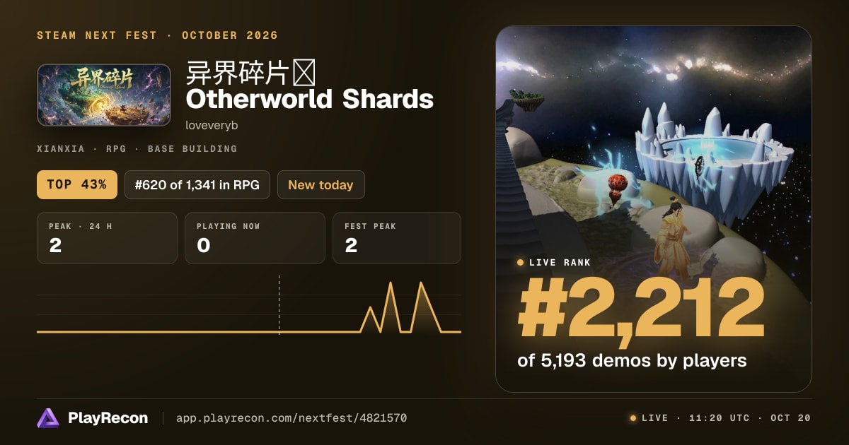 异界碎片｜Otherworld Shards au Steam Next Fest