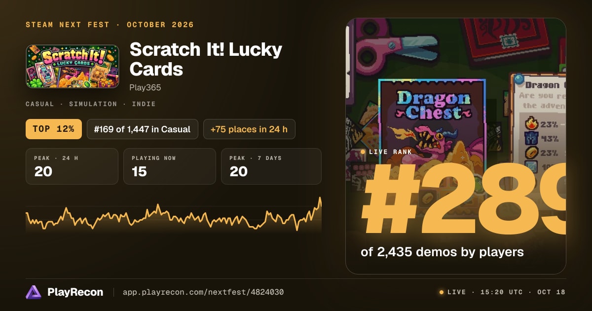 Scratch It! Lucky Cards in Steam Next Fest