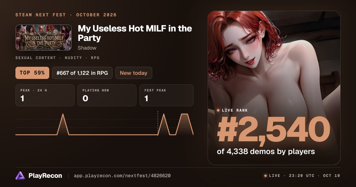 My Useless Hot MILF in the Party im Steam Next Fest