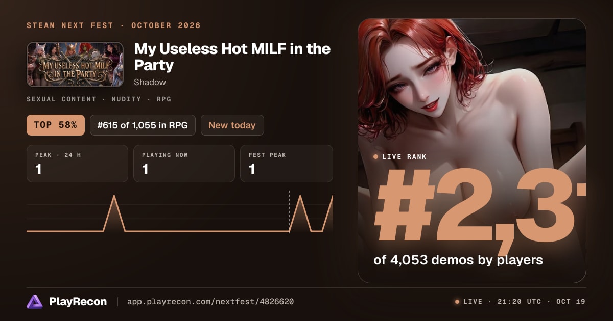 My Useless Hot MILF in the Party en el Steam Next Fest