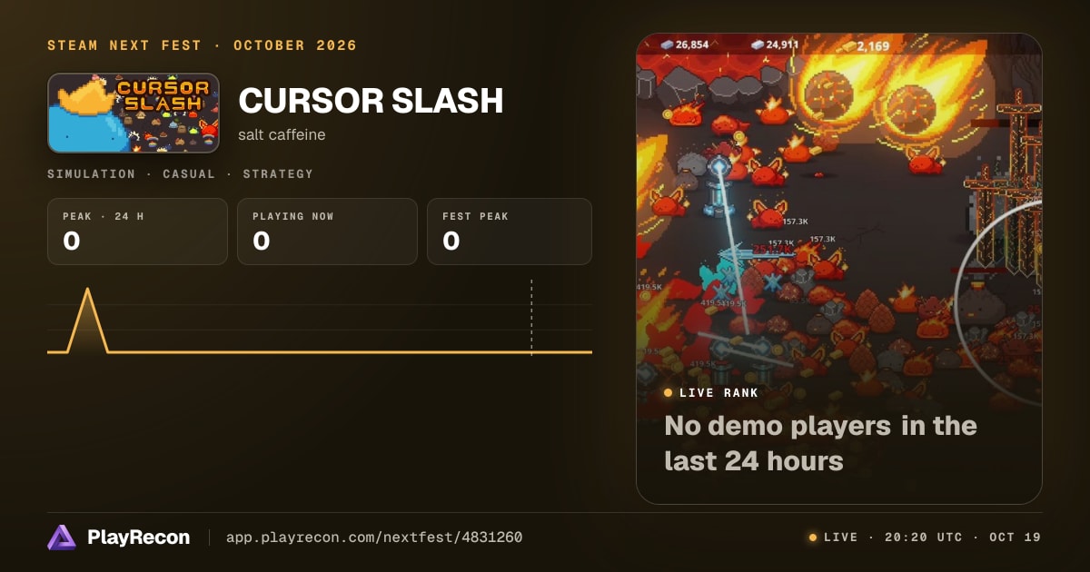 CURSOR SLASH allo Steam Next Fest