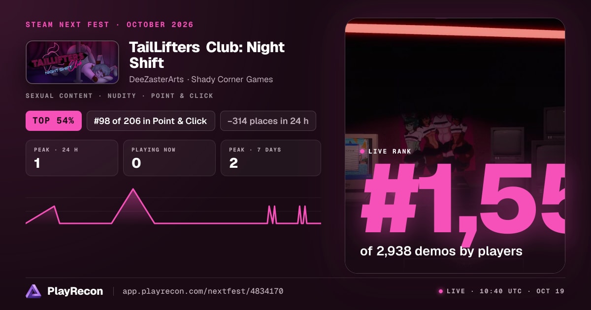 TailLifters Club: Night Shift in Steam Next Fest
