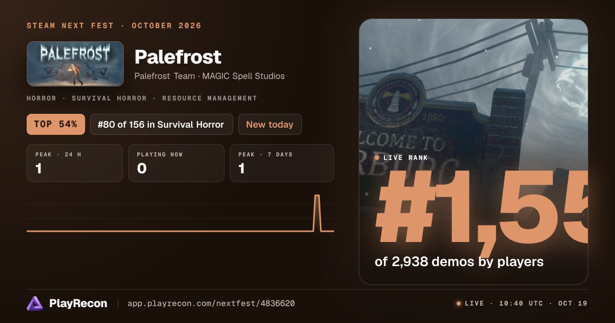 Palefrost in Steam Next Fest